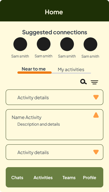 Home wireframe